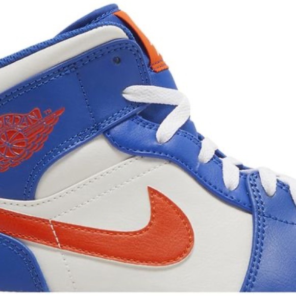 Nike AIR JORDAN  Blue and Orange High-Top Sneakers SIZE 18 - Picture 2 of 7